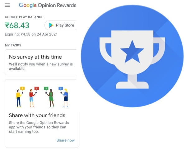 Google Opinion Reward paisa kamane wala app